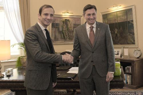 Il governatore del Friuli Venezia Giulia, Massimiliano Fedriga, e il presidente della Repubblica di Slovenia Borut Pahor.
